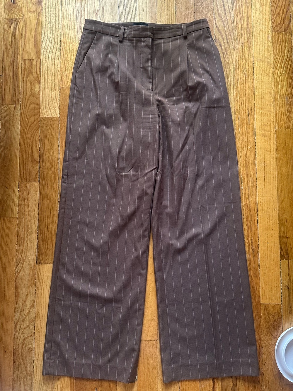 Brown Pinstripe Trousers
